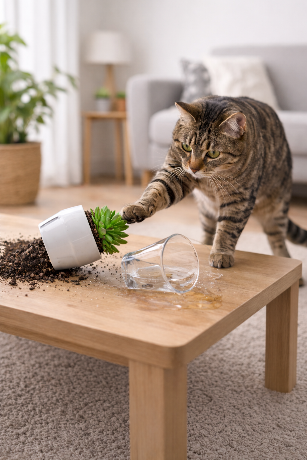 Why Does My Cat Keep Knocking Things Over? (And How to Stop It)