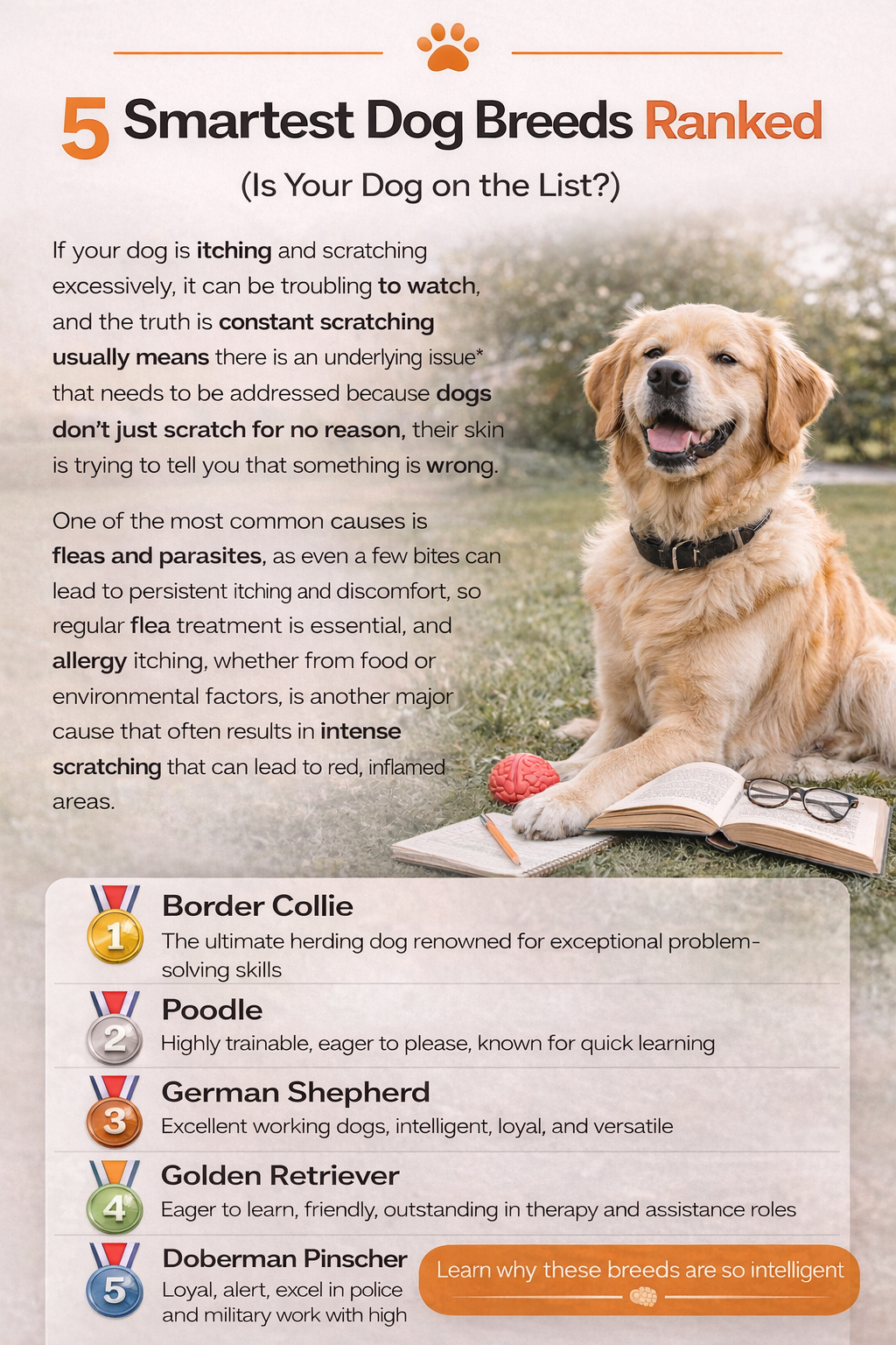 5 Smartest Dog Breeds Ranked (Is Your Dog on the List?)
