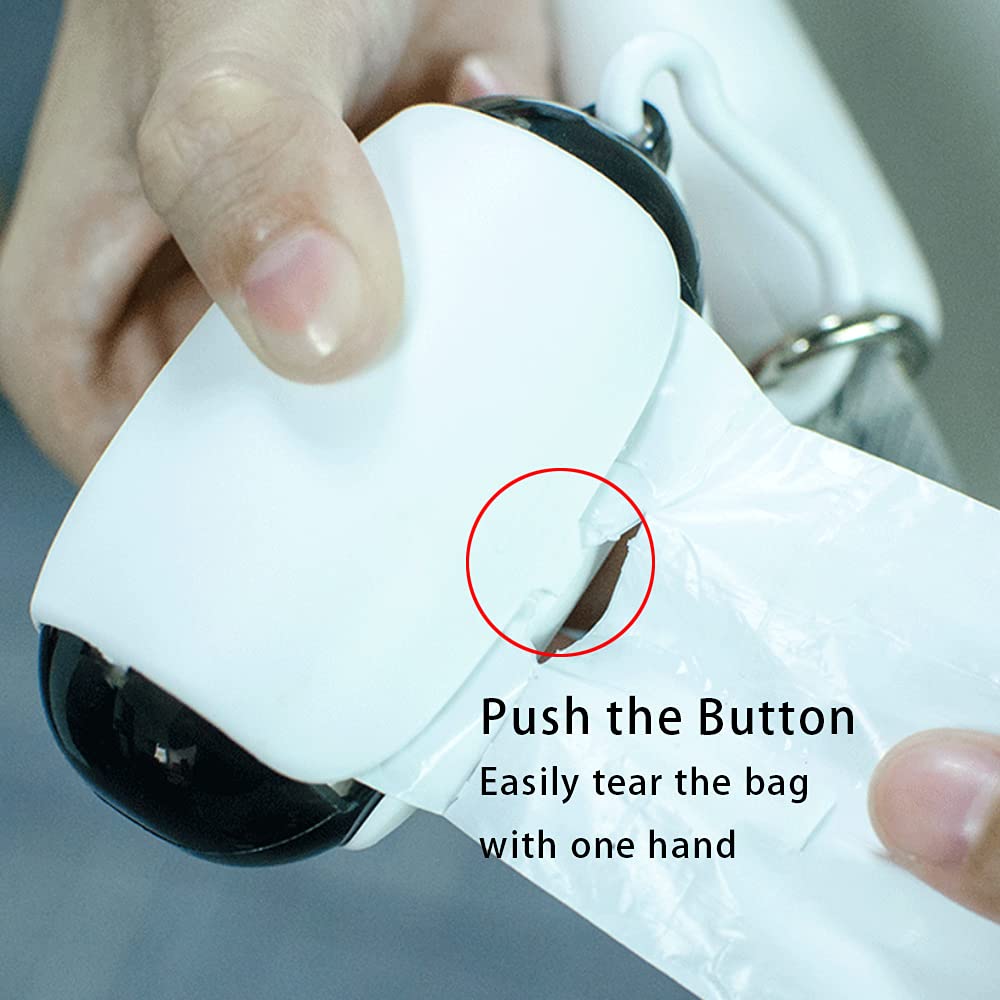 Dog Poop Bag Holder And Dispenser With Leash Attachment