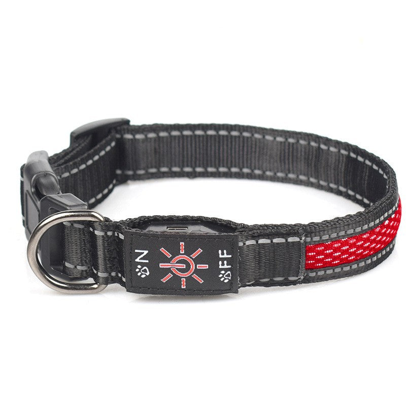 LED Luminous Nylon Mesh Pet Collar