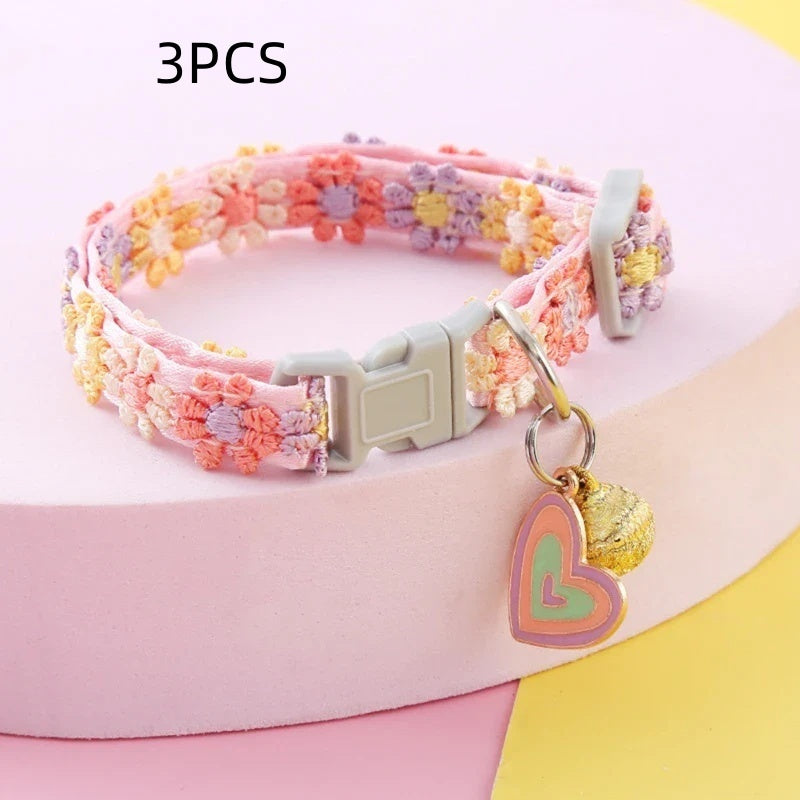Lace Embroidery Trim Bell Pet Collar
