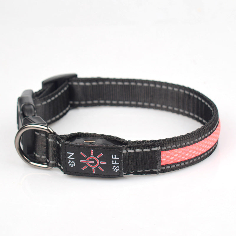 LED Luminous Nylon Mesh Pet Collar