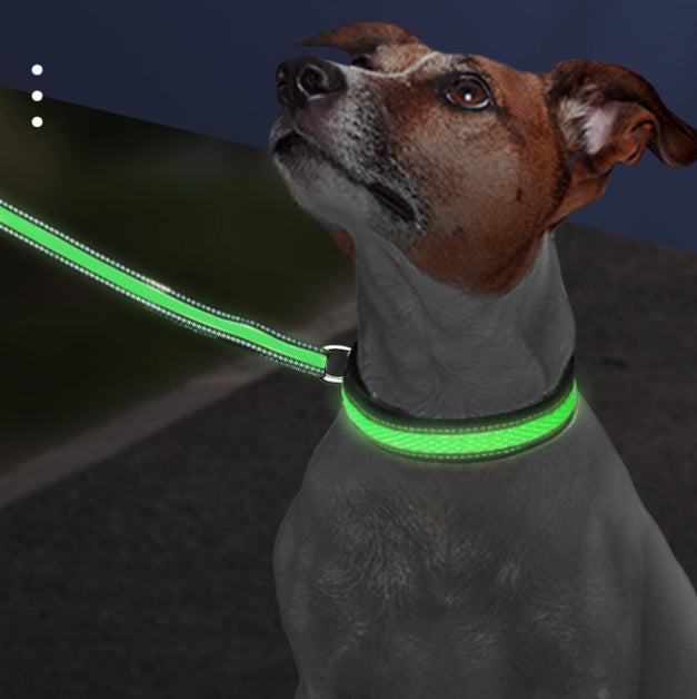 LED Luminous Nylon Mesh Pet Collar
