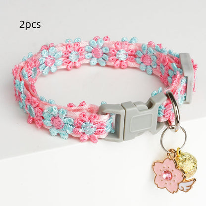 Lace Embroidery Trim Bell Pet Collar