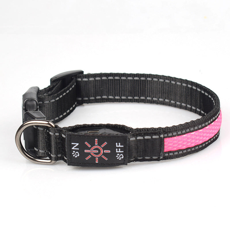 LED Luminous Nylon Mesh Pet Collar