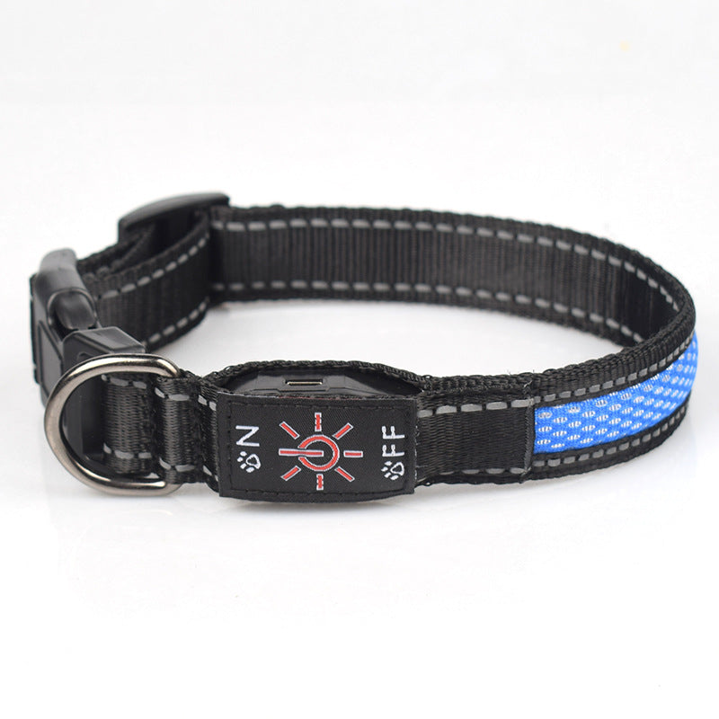 LED Luminous Nylon Mesh Pet Collar
