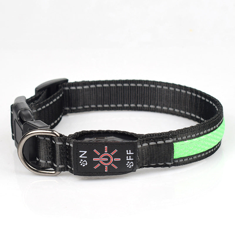 LED Luminous Nylon Mesh Pet Collar