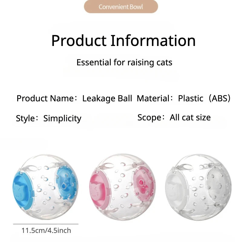 Dog Cat Slow Feeding Ball Food Leakage